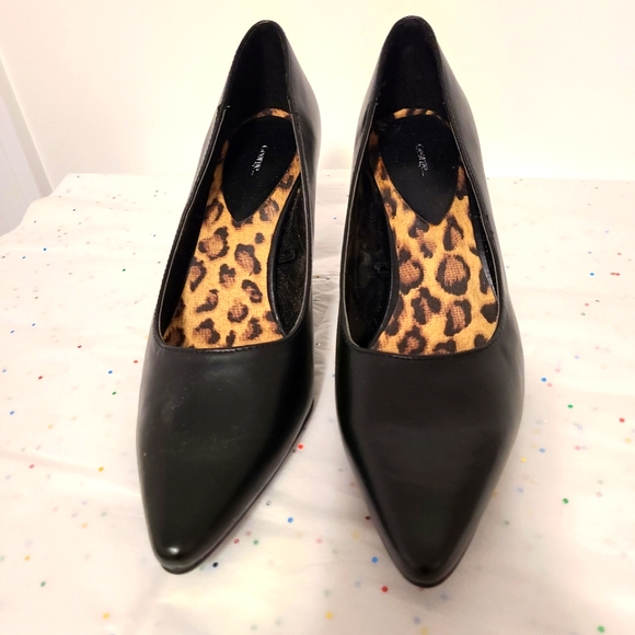 🌟Faux Leather Classic Black Heel Size 8.5 - Picture 3 of 6
